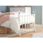 Jessica Cream White Single Metal Bed - Furniture Network