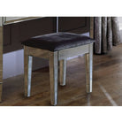 Valencia Mirrored Dressing Table Stool - Furniture Network