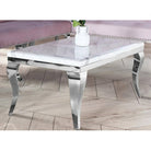 Louis Marble or Glass Coffee Table in White, Black or Grey - Furniture Network