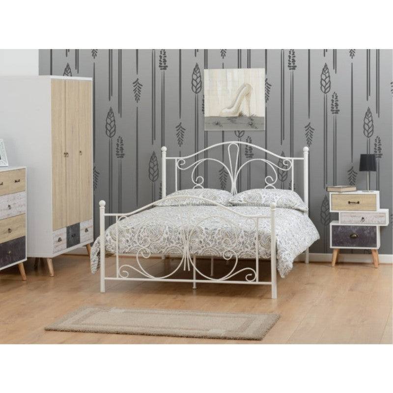 Nordic Style 3 Drawer Bedside Chest in Beige - Furniture Network