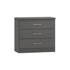 Nevada 3 Drawer Chest (Nightstand / Bedside) - Furniture Network