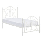 Annabel White Butterfly Metal Bed - Single, Double - Furniture Network