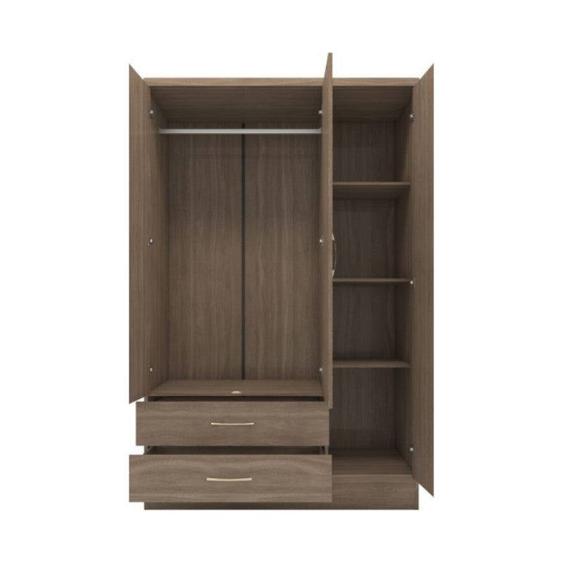 Nevada 3 Door 2 Drawer Mirrored Wardrobe - Furniture Network