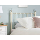 Jessica Cream White Single Metal Bed - Furniture Network