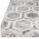 Aurora Crystal Metallic Silver Rug - Abstract & Geometric - Furniture Network