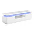 Polaris Large LED TV Unit in White - Furniture Network