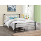 Faro Grey Metal Bed - Single, Queen, Double - Furniture Network