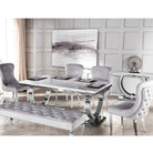 Arriana Dining Table - White, Grey, or Black Marble Effect or Glass - Furniture Network