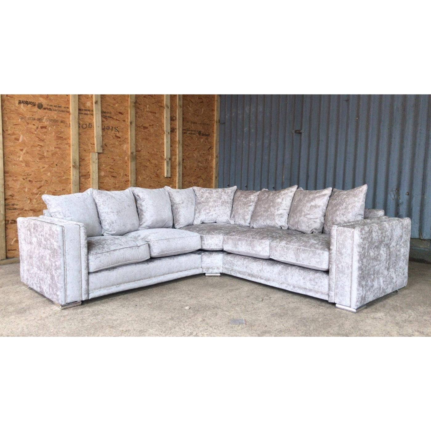 Bentley Scatter Back Corner Sofa in Beige - Furniture Network