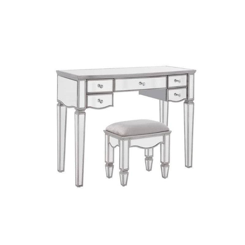 Elysee 5 Drawer Mirrored Dressing Table - Furniture Network