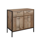 Urban 2 Door 2 Drawer Sideboard, Rustic Wood - Furniture Network