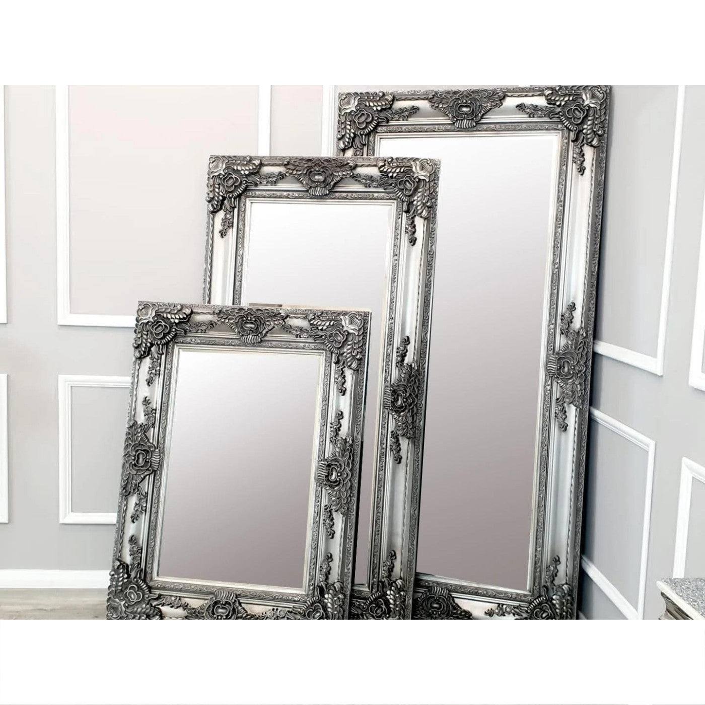 Roma Bevel Mirror in Antique Ornate Design - Small, Medium, Large - Furniture Network