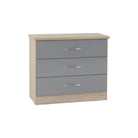 Nevada 3 Drawer Chest (Nightstand / Bedside) - Furniture Network