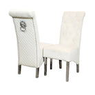 Emma Dining Chair with Lion Knocker & Quilted Back - Furniture Network