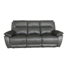 Rimini Leather Recliner Sofa Set - Grey or White - Furniture Network