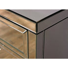 Valencia 3 Drawer Mirrored Glass Bedside - Furniture Network