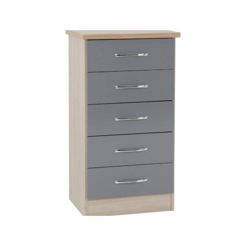 Nevada 5 Drawer Narrow Chest - Furniture Network