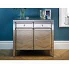 Valencia 2 Drawer 2 Door Mirrored Sideboard - Furniture Network