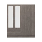 Nevada 4 Door 2 Drawer Mirrored Wardrobe - Furniture Network