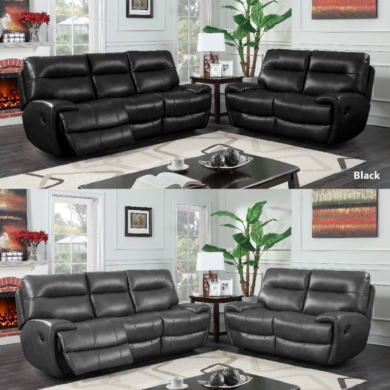 Baileys 3&2 Seater Leather Gel & PU Recliner Sofa, Black or  Grey - Furniture Network