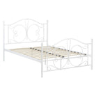 Annabel White Butterfly Metal Bed - Single, Double - Furniture Network