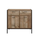 Urban 2 Door 2 Drawer Sideboard, Rustic Wood - Furniture Network