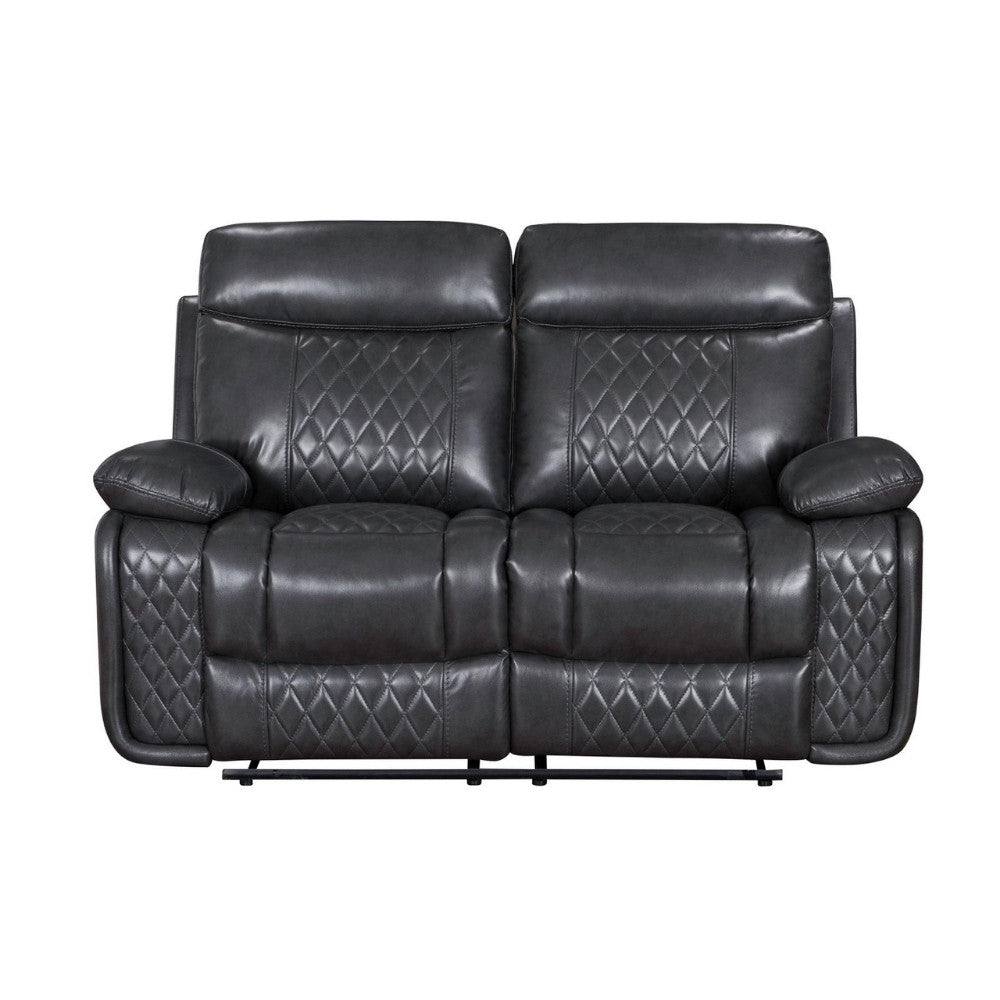 Atlanta 3 & 2 Seater Leather Recliner Sofa, Grey or Brown - Furniture Network