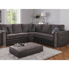 Glimmer Corner Sofa, Sofa Set, 3&2 Seaters in Grey Fabric - Bespoke - Furniture Network