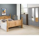 Nevada 3 Door 2 Drawer Mirrored Wardrobe - Furniture Network