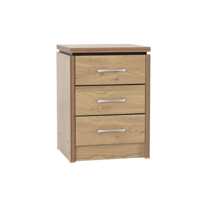 Charles 3 Drawer Bedside Chest - Furniture Network