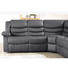 Roma Corner Recliner Sofa in Grey Fabric - Furniture Network