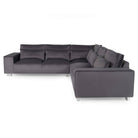 Sloane Modern 5 Seater Large Corner Sofa in Steel Grey Velvet - Furniture Network