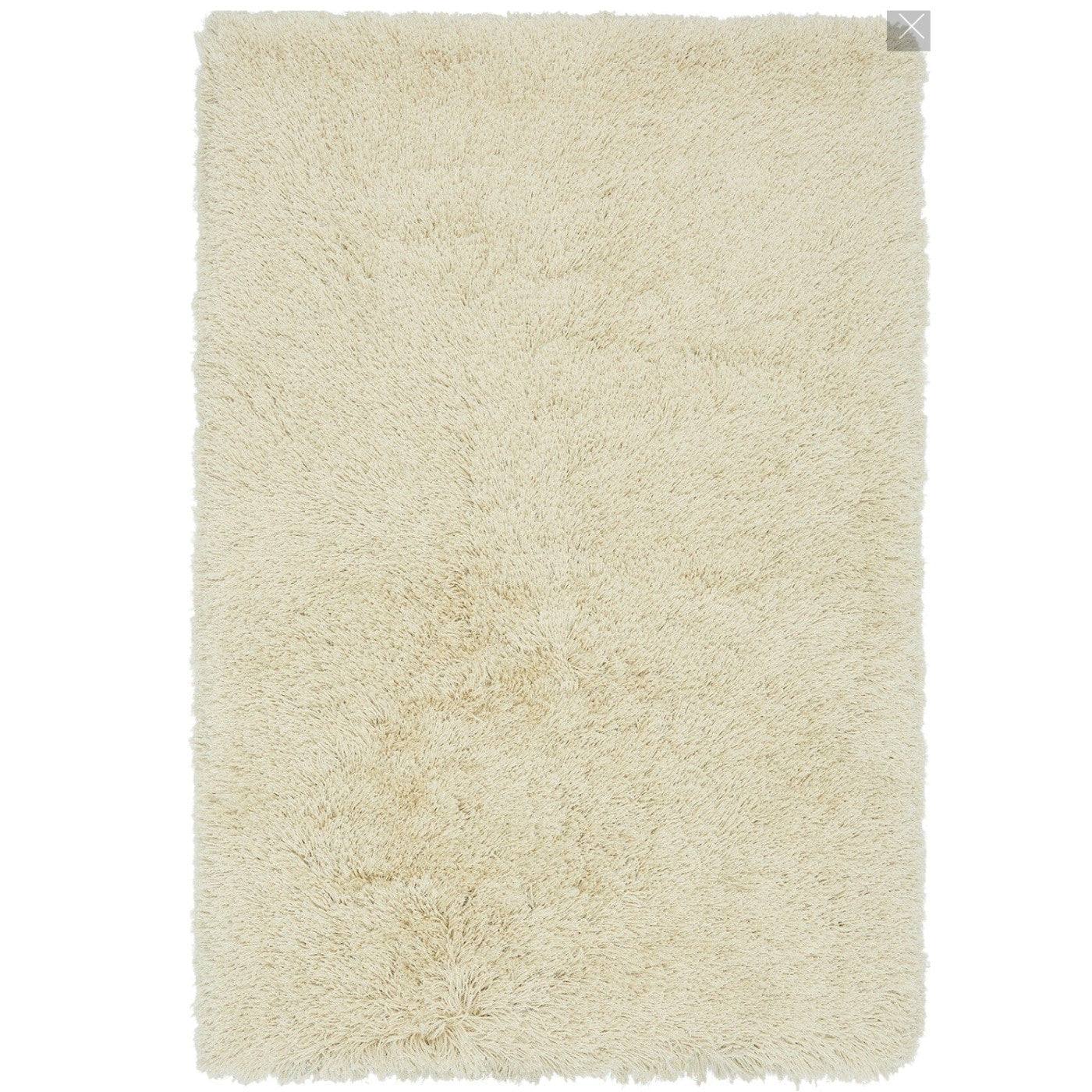 Cascade Plain Shinny Shaggy Rug - Grey, Silver, Cream, Mink, White, Blue - Furniture Network