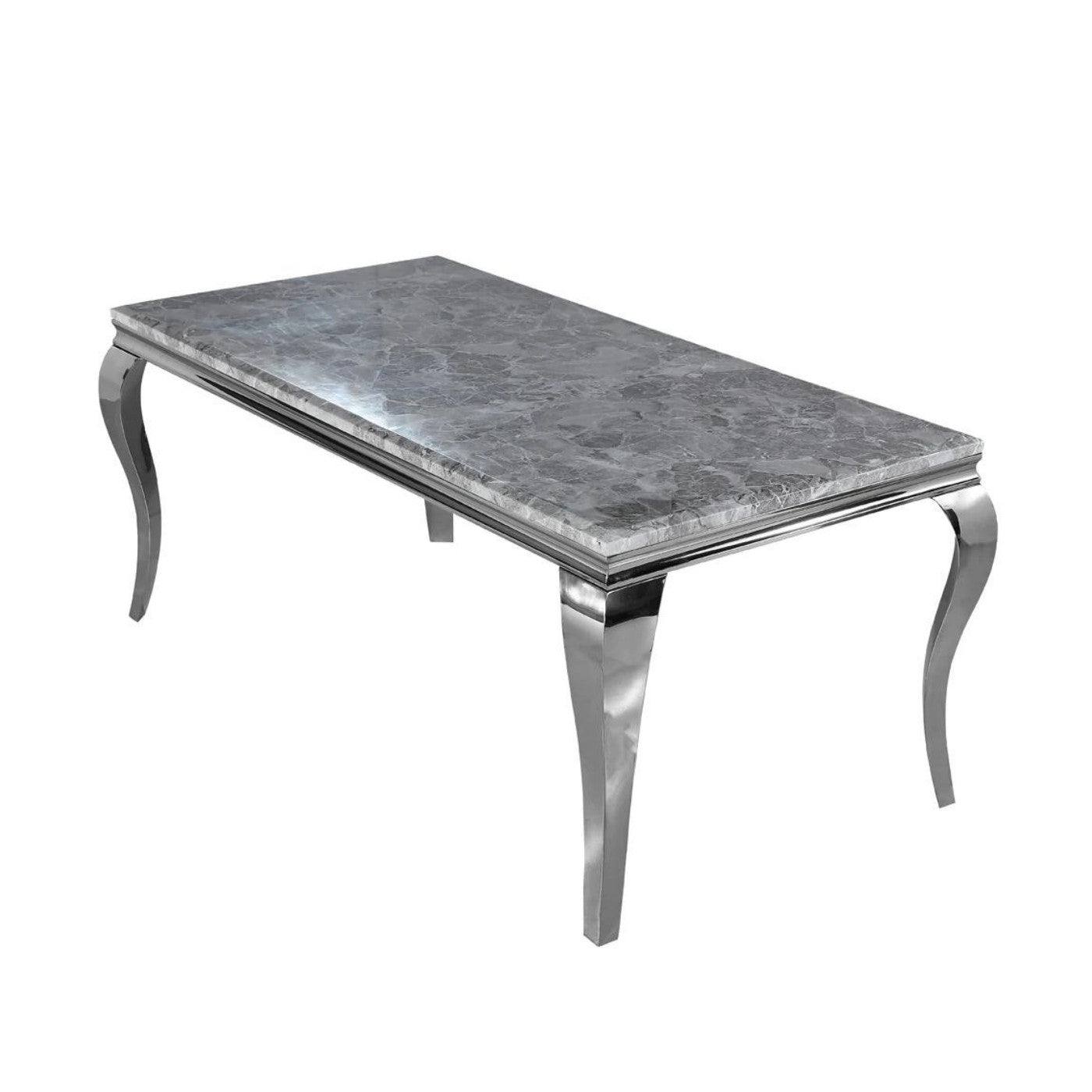 Louis Square, or Round Marble or Glass Dining Table - White, Grey, Black - Furniture Network