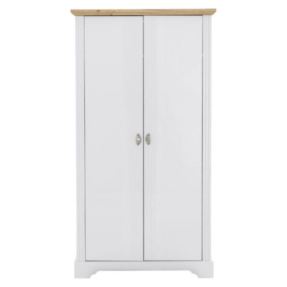 Toledo 2 Door Wardrobe in White or Black - Furniture Network