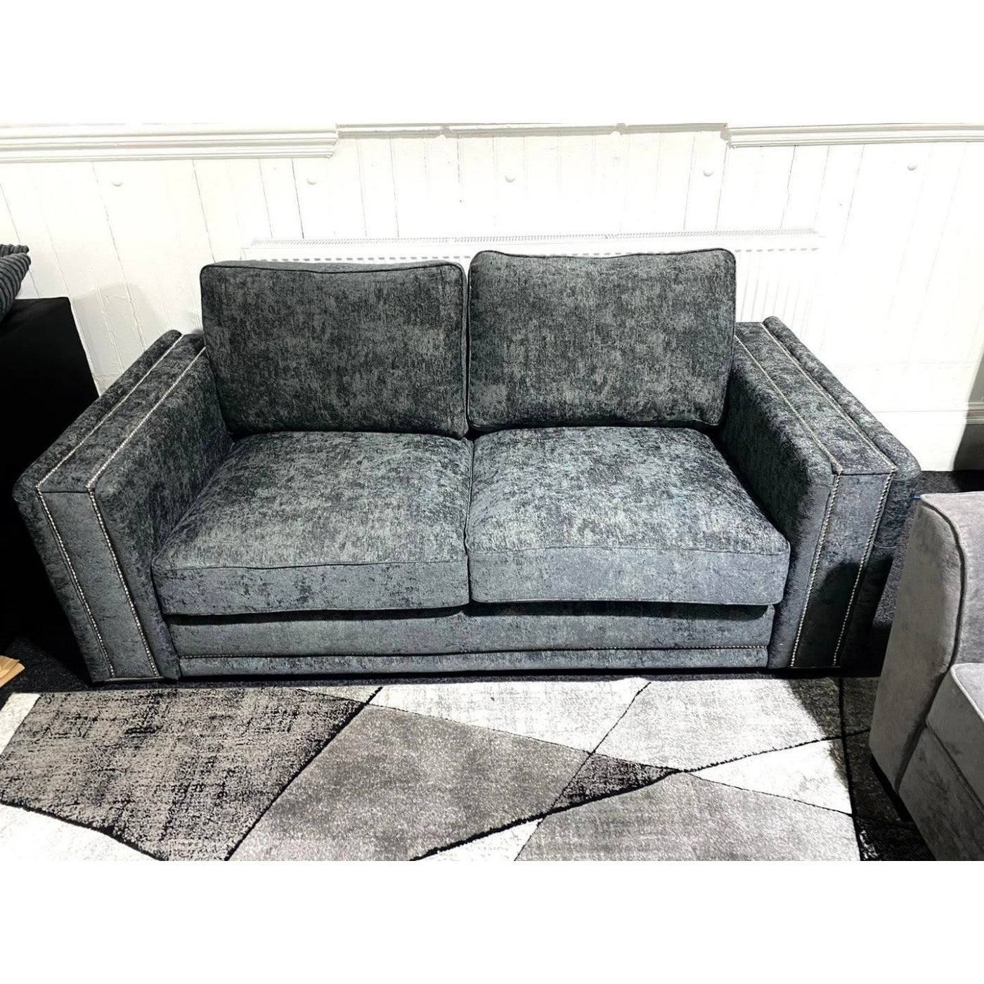 Bentley Full Back 3+2 Sofa Set (Grey) - Furniture Network