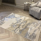 Aurora Cloud Marble Rug in Silver - Abstract & Geometric - Furniture Network