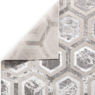 Aurora Crystal Metallic Silver Rug - Abstract & Geometric - Furniture Network