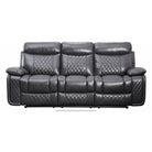 Atlanta Leather Recliner Corner Sofa, Grey or Brown - Furniture Network