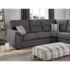 Bespoke Ashley Corner Sofa, Footstool, Armchair - Grey, Black, Silver - Furniture Network