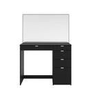 Ava 5 Drawer Dressing Table with Mirror - White or Black - Furniture Network