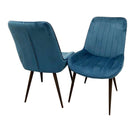 Dido Velvet Dining Chair - Teal Blue, Green, Black, Cream - Furniture Network