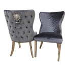 Chelsea Dining Chair with Lion Knocker & Buttoned Back - Furniture Network