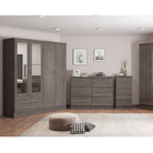 Nevada 4 Door 2 Drawer Mirrored Wardrobe - Furniture Network