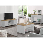 Highgate Large TV Stand - Navy, Cream, Grey - Furniture Network