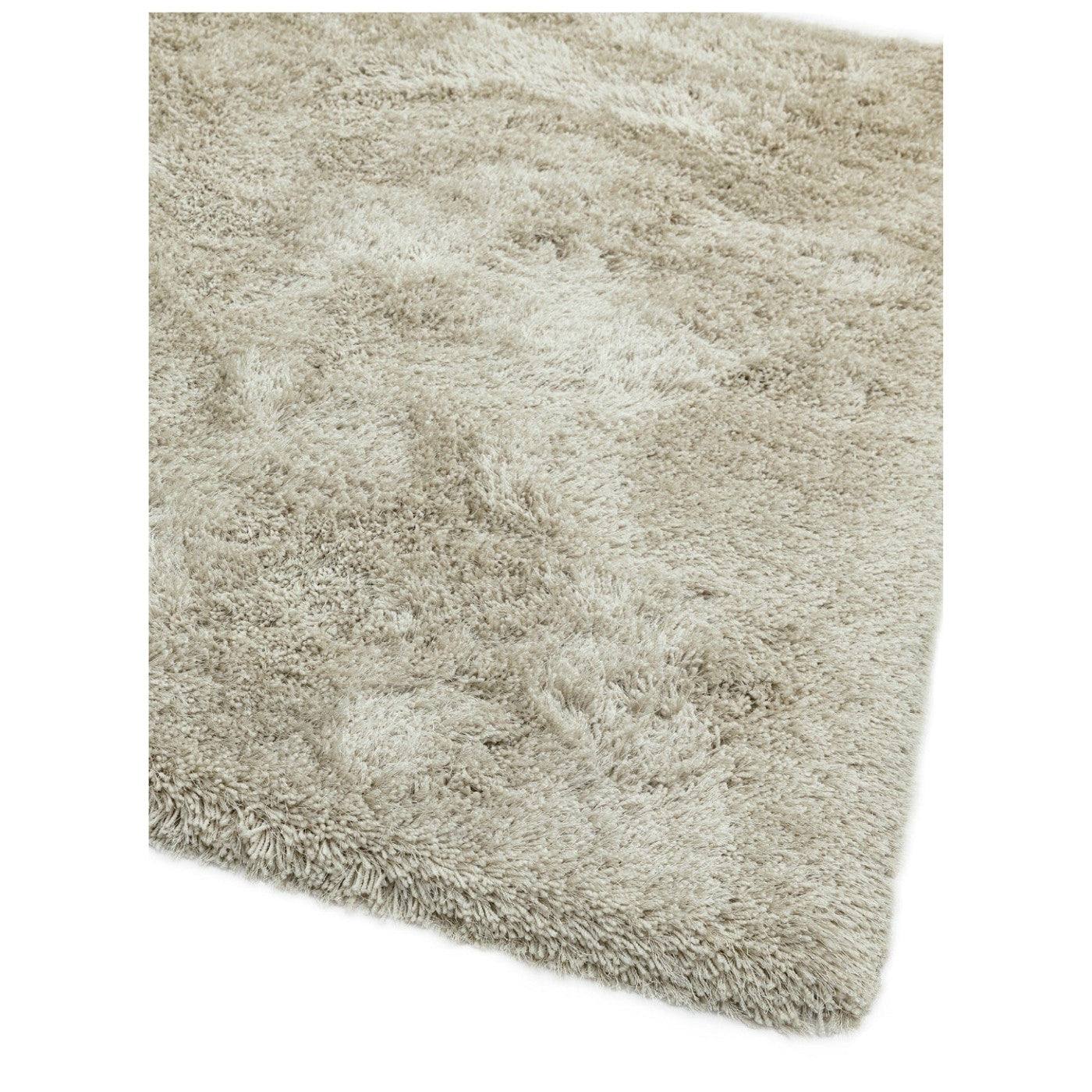 Cascade Plain Shinny Shaggy Rug - Grey, Silver, Cream, Mink, White, Blue - Furniture Network