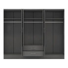 Nevada 6 Door 2 Drawer Mirrored Wardrobe - Furniture Network