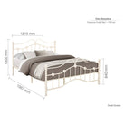 Canterbury Cream Metal Bed - Single, Queen, Double - Furniture Network