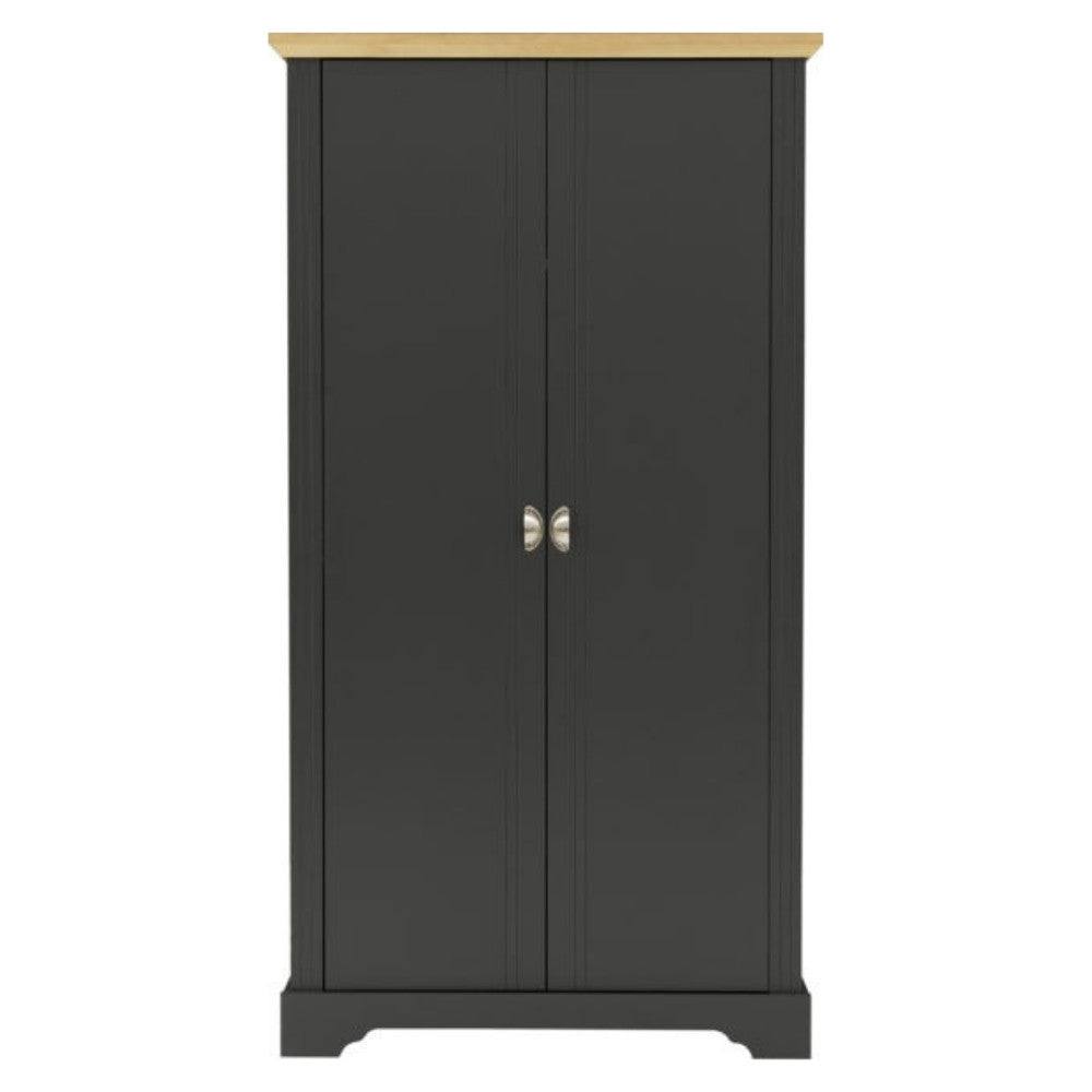 Toledo 2 Door Wardrobe in White or Black - Furniture Network