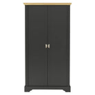 Toledo 2 Door Wardrobe in White or Black - Furniture Network